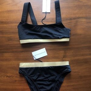 Solid & Striped high waisted bikini set